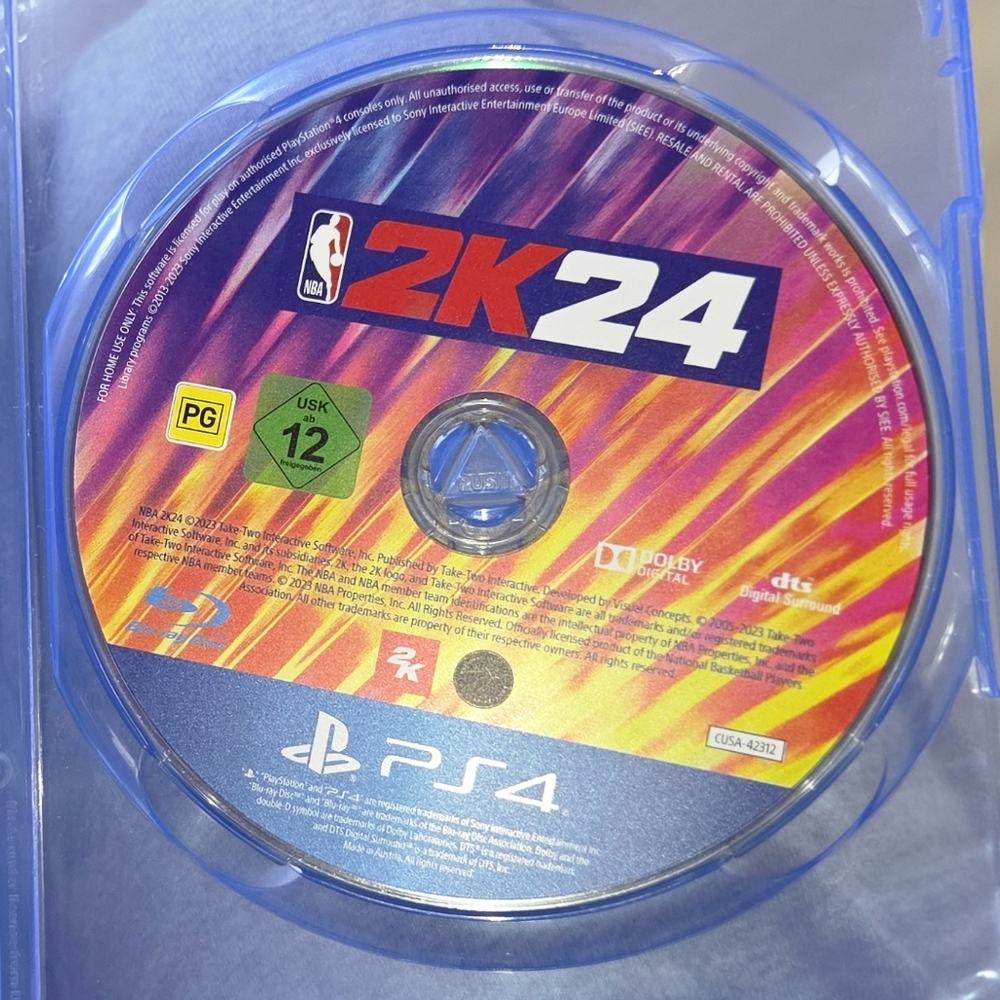 Sony PS4 NBA 2K24 Game (Case is missing the cover art)